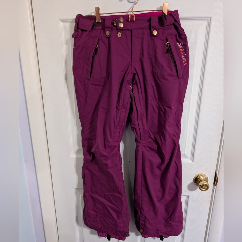 Sessions Womens Snow Pants Ski Snowboard Purple Winter Size Small RECCO